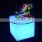 LED cube chairs PE Plastic Rechargeable 40cm cube seat in dinning chair cube lighting