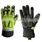High performance oil and gas mechanic oilfield TPR impact heavy duty work gloves