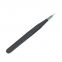 Special forceps for eyelash grafting Single fine stainless steel black anti-static clip, imported from Switzerland ESD-12