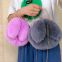 010Plush Bag Female Oblique Crossbody Korean Version Lovely chain women Rabbit handbag fur Plush shoulder Bag Rabbit Ear Clip Mouth Bag