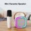 New Led Handheld Karaoke Mic Music Player Singing Recorder Ktv Microphone Mini Karaoke Bluetooth Speaker