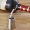 Stainless steel vacuum extraction fresh red wine cork stopper silicone wine bottler stopper with handle champine stopper