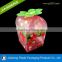 PET clear plastic outdoor decorative Christmas and Christmas Eve apple gift packaging folding box with printing