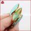 Fashion marquise natural gemstone turquoise rings jewelry