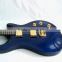 MUSOO BRAND Electric Guitar with Flame Maple Top deep blue color guitar(MP1005)