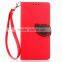 Red / Pink 2015 Leave shape flip cover leather case with straps for Smart phone protective case for Sony Xperia Z2 Z3 Z4
