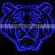 good price high quality Laser Cut Border Tiger head sew on felt Embroidery Patch For Clothing