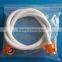 Washing machine anti-explosion inlet flexible pipe plastic hose water inlet extension pipe with white connector