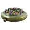 diameter 7cm fancy decorated round metal makeup mirror