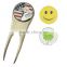 79mm magnetic golf divot tool with golf ball marker
