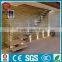 Customized straight wood tread stainless steel staircase supplier--YUDI