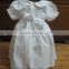 Summer smocked baby dress with floral embroidery