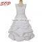 3-Tiered V-Neck Ruched Bodice First Communion Dress