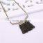 Vintage Fashion Boho Punk Style Real Rose Gold Plated 5 Long Tassel Pendant Statement Necklace Jewelry for Women Girls                        
                                                Quality Choice
