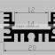 QS-C03 Aluminium LED Flexible Strip Profile Inner Width 13mm