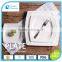 Customized white cheap ceramic dinner square plate for home and hotel
