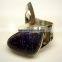 Sugilite Cabochon 925 Sterling Silver Hammered Fashion Ring, Purple Gemstone Jewelry, Designer 925 Silver Handmade Jewellery