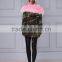 High quality camouflage jacket with baby pink real raccoon fur collar short style unisex jacket wholesale jacket