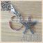 Zinc Alloy Material Key Ring Blue Star Keychain For Best Gifts