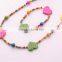 >>>2016 YIWU T&J New Korean Style Kids Candy Color Heart Children Fashion Handmade Beaded Necklace Bracelet Jewelry Set/
