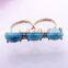 >>>2016 New Hot Sale European Fashion Punk Style Exaggerated Turquoise Double Finger Ring/