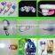 Fashion plastic LED mini hand fan with carabiner hook