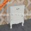 Colorful shabby chic antique european handpainted bedside table for ladies bedroom furniture