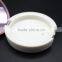 Compact powder container with metallic lid