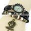 In Stock Women's Ladies Girls Retro Xmas Party Brithday Gift Heart Dress Quartz Wrist Hand Charm leather watch case