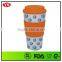 reusable 16oz double wall PP thermos coffee tumbler with sleeve
