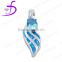 2016 simple design crystal stone pendant blue crystal stone opal pendant