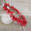 red color bridal faux wedding hair decorative accessory wreath