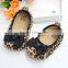 leopard print non-skip hot sale dress baby shoes for girl