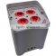 Three Years Warranty Rechargeable Uplight Wireless Battery Powered Par Can 6in1 RGBWA+UV 4x18w LED Par Light