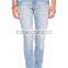 Destroyed Women Skinny Jeans With Handsanding Resin Whiskering (LOTX216)