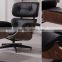 black leather replica emes lounge chair