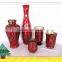 red color wedding glass vase centerpieces