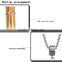 Top Quality Silver Black Gold 42*9mm Men's bullet stainless steel pendant necklace