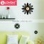 Flower 3D Wall mounted Clock with two flower set of 3 Home Decor Art MDF Wooden diy Wall Clock