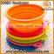 folding collapsible travel silicone pet bowl