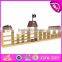High quality kindergarten toy storage furniture cartoon wooden kids storage furniture W08C209
