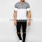 Custom Fashion Short Sleeve Button Placket White Grey Contrast Men's 100% Cotton Pique Pre Shrink Slim Fit Casual Polo Shirt