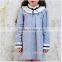 Fashionable Knitted Frock Long Sleeve Plain Clothing Little Girl Princess Dresses Wholesale New Design Kids Baby Girls Dress