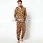 PA0005A adult leopard print wholesale adult onesie pajamas