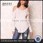 Popular High Quality Cold Beige Shoulder Knit Tops Sexy Off Asymmetric Sexy Party Sweaters