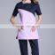 Fashion U Shape Neck Surgical Medical Scrub Sets Short Sleeve Nurse Uniform Doctors Overalls Hospital Workwear Cloth