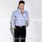 Classic fashion 100% cotton white collar & cuff long sleeve shirt dress men