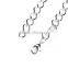 Iron Based Alloy Lobster Clasp Link Curb Chain Bracelets Silver Plated