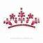 2016 Trendy Alloy Rhinestone Tiara Clear Crystal for Accessories with Good Plating