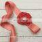 Satin Flower Matching Sparking Pearl in Center Flower Sash Satin Flower Sash Layered Flwoer Sash